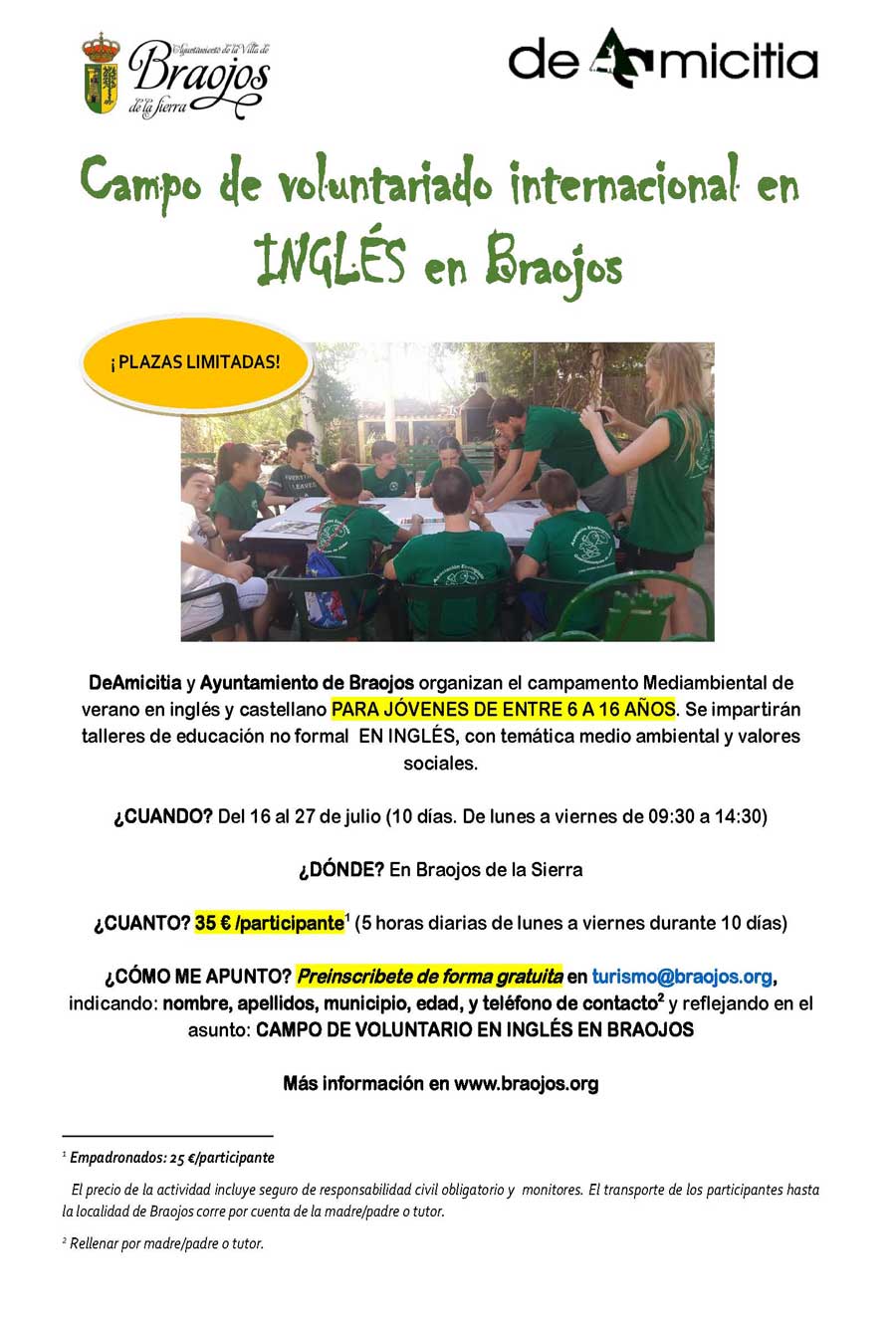 CARTEL PREINSCIPCION CAMPAMENTO INGLES