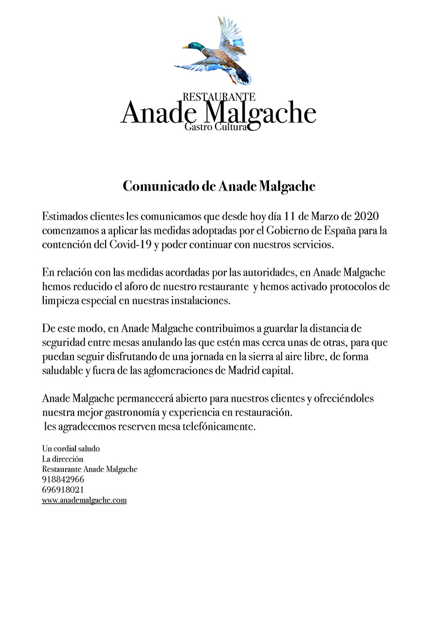 comunicado anade COVID19